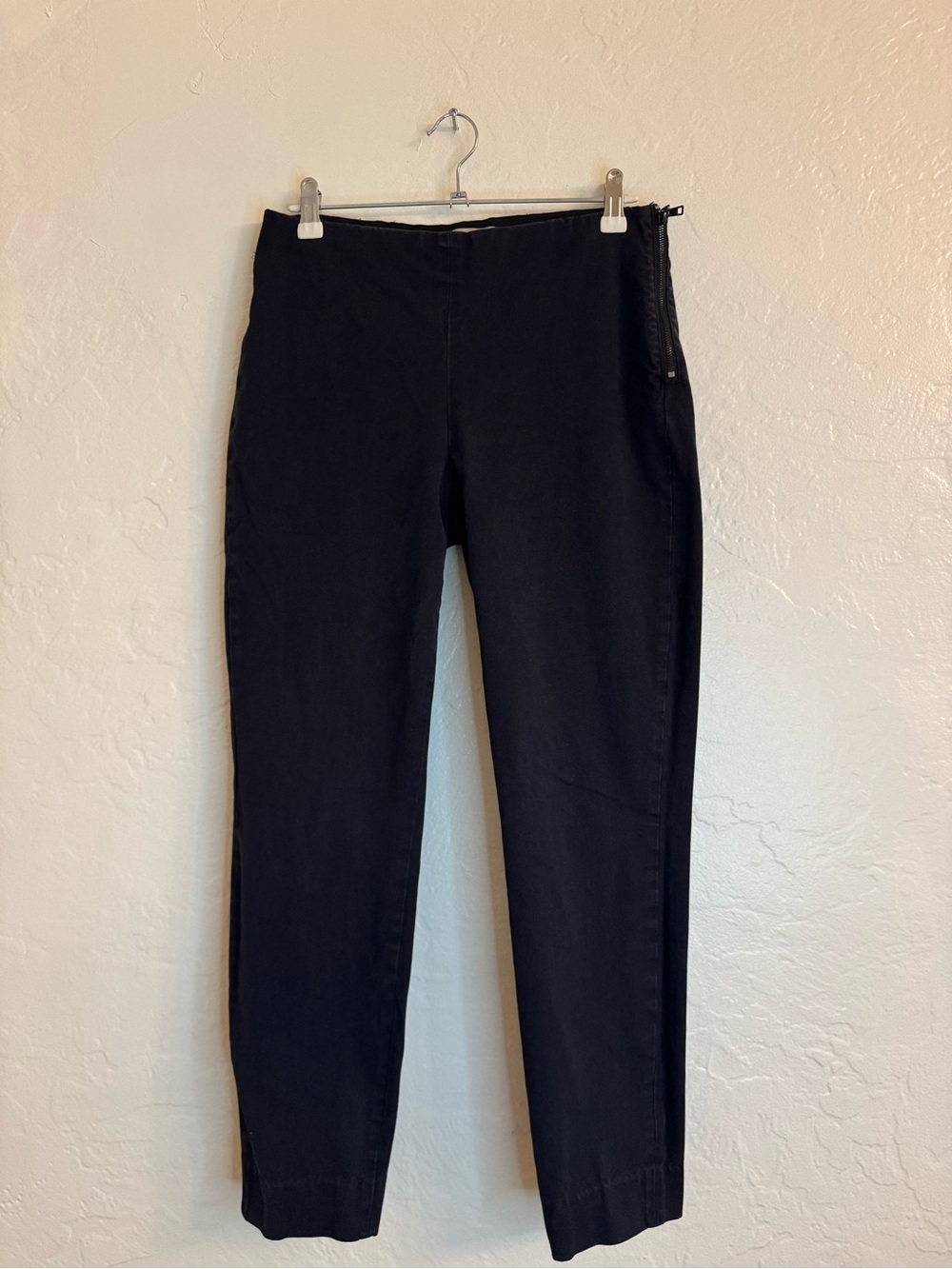 Everlane Black Side Zip Slim Ankle Pants Women’s Size 8 Stretch Cotton